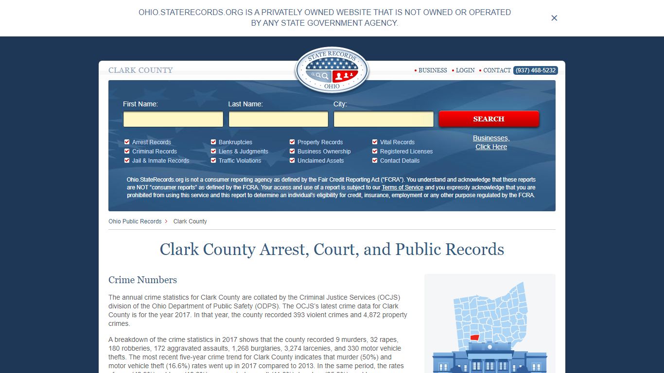 Clark County Arrest, Court, and Public Records